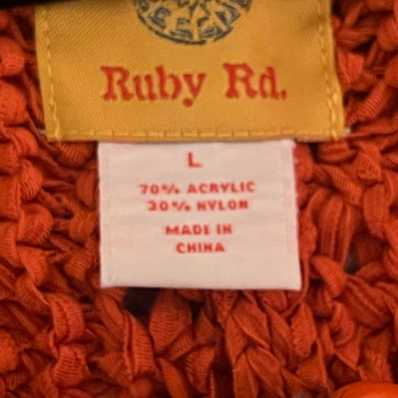 Ruby Rd. Vibrant Orange Knit Top - Picture 6 of 6
